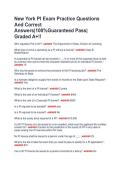 New York PI Exam Practice Questions   And Correct  Answers&vert;100&percnt;Guaranteed Pass&vert;  Graded A&plus;&excl;&excl; 