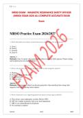 MRSO Exam 2026 &ndash; Magnetic Resonance Safety Officer Complete Practice Exam &vert; All Verified Accurate Questions and Answers &vert; Comprehensive MRI Safety Officer Certification Study Guide PDF for Healthcare Professionals