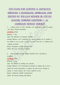 TEST BANK FOR AUDITING & ASSURANCE SERVICES&colon; A SYSTEMATIC APPROACH&comma; 12TH EDITION BY WILLIAM MESSIER JR&comma; STEVEN GLOVER&comma; VERIFIED CHAPTERS 1 - 21&comma; COMPLETE NEWEST VERSION