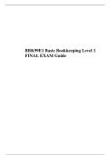 BBK99E1 Basic Bookkeeping Level 1 FINAL EXAM Guide
