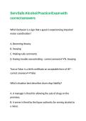 ServSafe Alcohol Practice Exam with correct answers