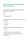 Alcohol ServSafe Exam&mdash; Michigan exam with correct answers