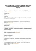 WGU 319 AWS Cloud Architecture Pre course Study Guide Exam Questions and Verified for Accuracy Answers 2025&sol;2026