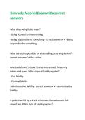 Servsafe Alcohol Exam with correct answers 