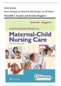 Test Bank - Maternal-Child Nursing Care&comma; 4th Edition by Meredith J&period; Scannel&comma; and Kristine Ruggiero