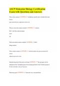 ASCP Molecular Biology Certification Exam with Questions and Answers