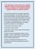 NSG 3600 EXAM 3 LATEST 2026 ACTUAL VERIFIED  EXAM WITH COMPLETE QUESTIONS AND CORRECT  DETAILED ANSWERS &lpar;100&percnt; VERIFIED ANSWERS&rpar;  &vert;ALREADY GRADED A&plus;&vert; &vert;&vert;NEWEST EXAM&excl;&excl;&excl;&vert;&vert; 