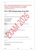 C805 Pathophysiology Study Guide 2026&ndash;2027 &vert; New Updated Version with Latest Actual Exam Questions and Verified Correct Answers &vert; Advanced Nursing C805 Practice Exam PDF &vert; Guaranteed Pass A&plus;