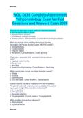 WGU D236 Complete Assessment  Pathophysiology Exam Verified  Questions and Answers Exam 2026 