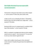 ServSafe Alcohol Course exam with correct answers