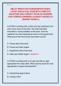 NBCOT PREDICTOR EXAM&vert;&vert;VERIFIED EXAM&excl;&excl;&excl;  LATEST 2026 ACTUAL EXAM WITH COMPLETE  QUESTIONS AND CORRECT DETAILED ANSWERS  &lpar;100&percnt; VERIFIED ANSWERS&rpar; &vert;ALREADY GRADED A&plus;&vert;  &vert;&vert;NEWEST EXAM&excl;&excl;&excl;&vert;&vert;
