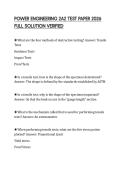 POWER ENGINEERING 2A2 TEST PAPER 2026 FULL SOLUTION VERIFIED