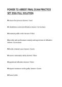 POWER TO ARREST FINAL EXAM PRACTICE SET 2026 FULL SOLUTION