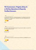 VA Contractors&colon; Virginia &lpar;Class A or B&rpar; Key Questions & Expertly Verified Answers&period;     