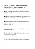 POWER TO ARREST FINAL EXAM ACTUAL PAPER 2026 SOLUTIONS GRADED A&plus;