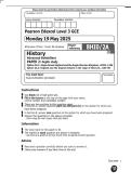 Pearson Edexcel In GCE History &lpar;8HI0&sol;2A&rpar; Advanced Subsidiary  Paper 2&colon; Depth study  Option 2A&period;1&colon; Anglo-Saxon England and the Anglo-Norman Kingdom&comma; c1053&ndash;1106 Option 2A&period;2&colon; England and the Angevin Empire in the reign of Henry II&comma; 1154&ndash;89 ACTUAL QUESTION PAP