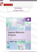 Applied Behavior Analysis &lpar;3rd Edition&comma; GE&rpar; &ndash; Verified Test Bank & Complete Study Guide &lpar;All Chapters&comma; With Answers & Rationales&rpar;