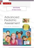 Advanced Pediatric Assessment &lpar;3rd Edition&comma; Ellen M&period; Chiocca&rpar; &ndash; Verified Test Bank & Complete Study Guide &lpar;Chapters 1&ndash;26&comma; With Answers & Rationales&rpar;