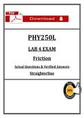 PHY250L Lab 4 Exam &lpar;2026&sol;2027&rpar; &lpar;PDF&rpar; &vert; Friction &vert; Physics