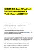   RN EXIT HESI Exam V5 Test Bank &vert;  Comprehensive Questions &  Verified Answers &vert; 2026&sol;2027     