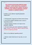 CHIA CERTIFICATION EXAM &vert;&vert;VERIFIED EXAM&excl;&excl;  VERSION 1 LATEST 2026 ACTUAL EXAM WITH  COMPLETE QUESTIONS AND CORRECT DETAILED  ANSWERS &lpar;100&percnt; VERIFIED ANSWERS&rpar; &vert;ALREADY  GRADED A&plus;&vert; &vert;&vert;NEWEST EXAM&excl;&excl;&excl;&vert;&vert;