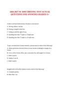 2026-2027 NC DMV DRIVING TEST ACTUAL QUESTIONS AND ANSWERS GRADED A&plus;