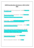 CBSPD Exam Questions And Answers - 100&percnt; Verified 2026