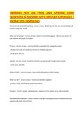 HONDROS NUR 160 FINAL 2026 UPDATED EXAM QUESTIONS & ANSWERS WITH DETAILED RATIONALES &vert; INSTANT PDF DOWNLOAD