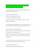 ATI-RN Assessment Level 1 Exam with Study Questions and Answers
