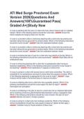 ATI Med Surge Proctored Exam  Version 2026&vert;Questions And  Answers&vert;100&percnt;Guaranteed Pass&vert;  Graded A&plus;&vert;&vert;Study Now 