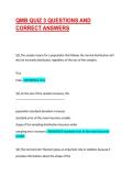 QMB QUIZ 3 QUESTIONS AND CORRECT ANSWERS 2026