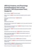 HESI A2 Anatomy and Physiology  Exam&vert;&vert;Questions And Correct  Answers &vert;100&percnt;Guaranteed Pass&vert;  Graded A&plus; 