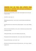 HONDROS NUR 160 FINAL 2026 Updated Exam Questions & Answers With Detailed Rationales &vert; Instant PDF Download
