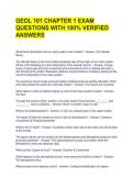 GEOL 101 CHAPTER 1 EXAM QUESTIONS WITH 100&percnt; VERIFIED ANSWERS 