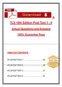 ATLS 10th Edition Post Test 1 - 4  Actual Questions and Answers  100&percnt; Guarantee Pass 