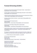 Funeral Directing EXAM 1&period; Questions and Answers