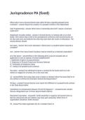 Jurisprudence PA &lpar;fixed&rpar; Questions with Accurate Answers
