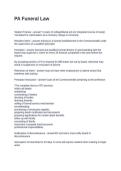 PA Funeral Law  Questions and Answers Correct