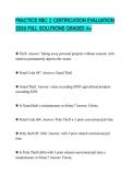 PRACTICE RBC 2 CERTIFICATION EVALUATION 2026 FULL SOLUTIONS GRADED A&plus;