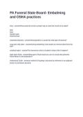 PA Funeral State Board- Embalming and OSHA practices&period; Questions and Answers
