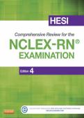 HESI Comprehensive Review for the NCLEX-RN&lpar;Ra&rpar; Examination PDF &lpar;Graded A&plus;&rpar;