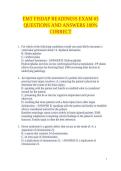 EMT FISDAP READINESS EXAM &num;3 QUESTIONS AND ANSWERS 100&percnt; CORRECT