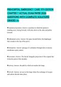 PREHOSPITAL EMERGENCY CARE 11TH EDITION CHAPTER 7 ACTUAL EXAM PAPER 2026 QUESTIONS WITH COMPLETE SOLUTIONS GRADED A&plus;