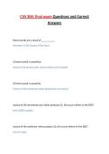 CVS 204&colon; final exam Questions and Correct Answers