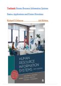 Test Bank for Human Resource Information Systems Basics&comma; Applications&comma; and Future Directions 5th Edition By Richard D&period; Johnson&semi; Kevin D&period; Carlson&semi; Michael J&period; Kavanagh