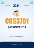 Cus3701 Assignment 3&comma; Completely Verified &vert;Guide A&plus;&vert;