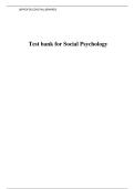 Test Bank for Social Psychology &comma; All Chapters Included&comma; Guide A&plus;