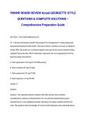 PMHNP BOARD REVIEW Actual GEORGETTE-STYLE QUESTIONS & COMPLETE SOLUTIONS &ndash; Comprehensive Preparation Guide