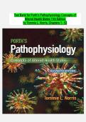 Test Bank for Porth's Pathophysiology Concepts of Altered Health States 11th Edition  by Tommie L&period; Norris&comma; Chapters 1 - 52