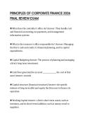 PRINCIPLES OF CORPORATE FINANCE 2026 FINAL REVIEW EXAM